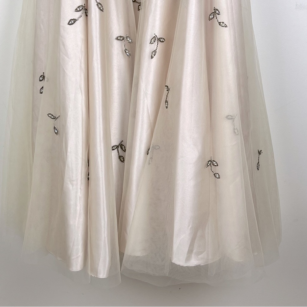Sue Wong Nocturne Old Hollywood Coquette Fit & Flare Tulle Beaded Midi Dress 8 - Picture 7 of 14